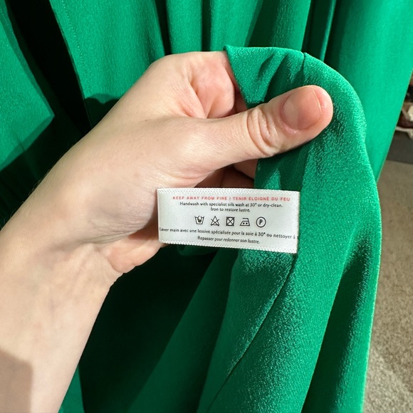 400$ Olivia Von Halle SILK MID-LENGTH DRESS SIZE XS - Picture 11 of 12